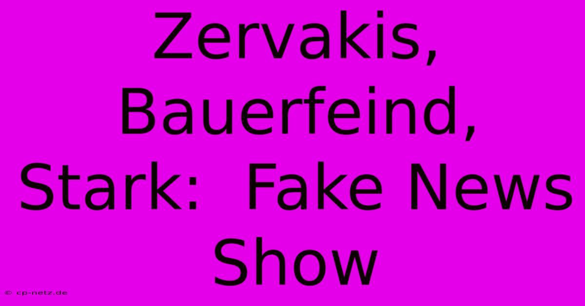 Zervakis, Bauerfeind, Stark:  Fake News Show