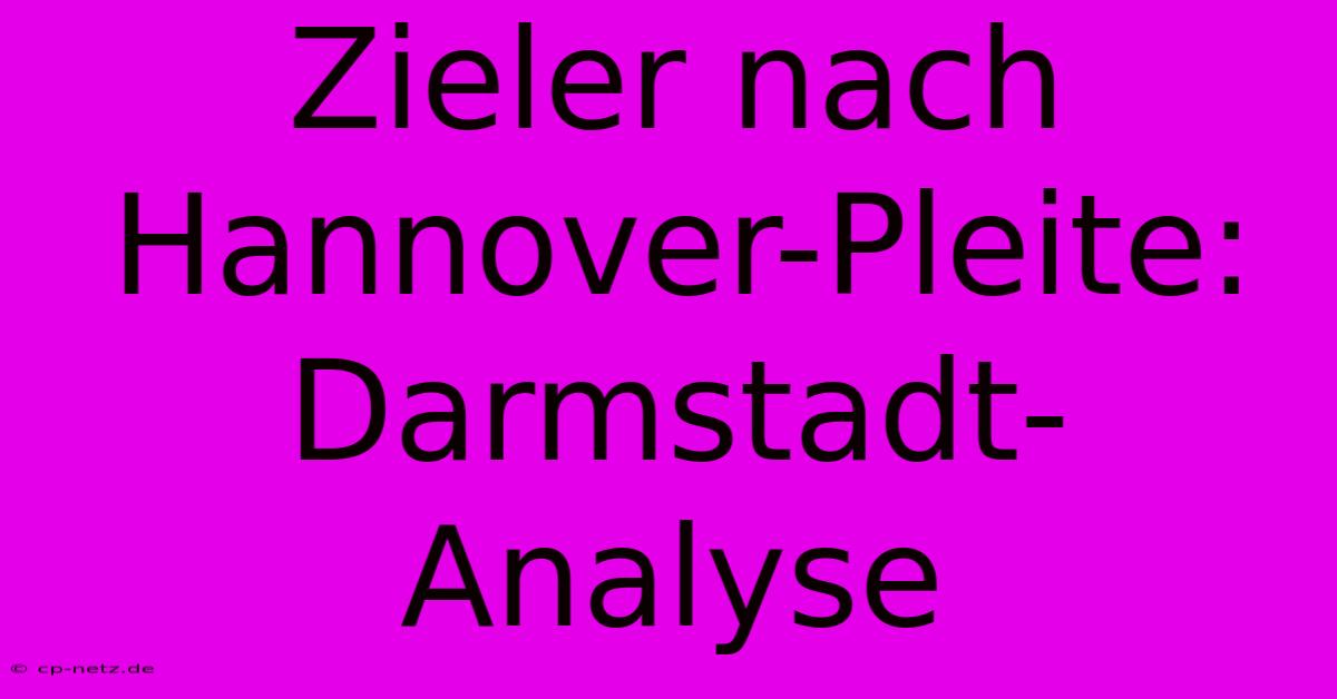 Zieler Nach Hannover-Pleite: Darmstadt-Analyse