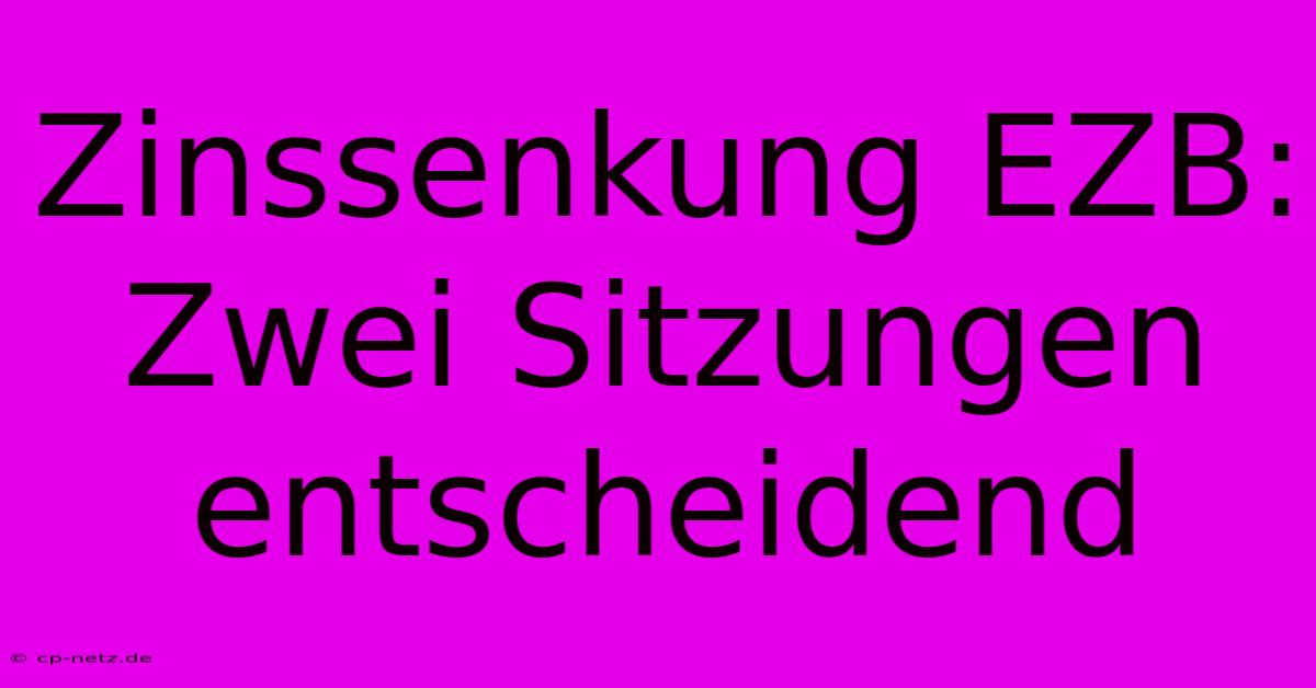 Zinssenkung EZB: Zwei Sitzungen Entscheidend