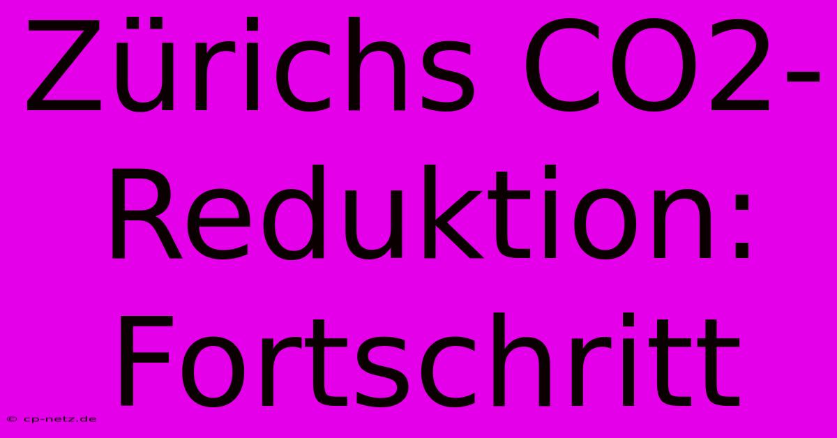 Zürichs CO2-Reduktion: Fortschritt