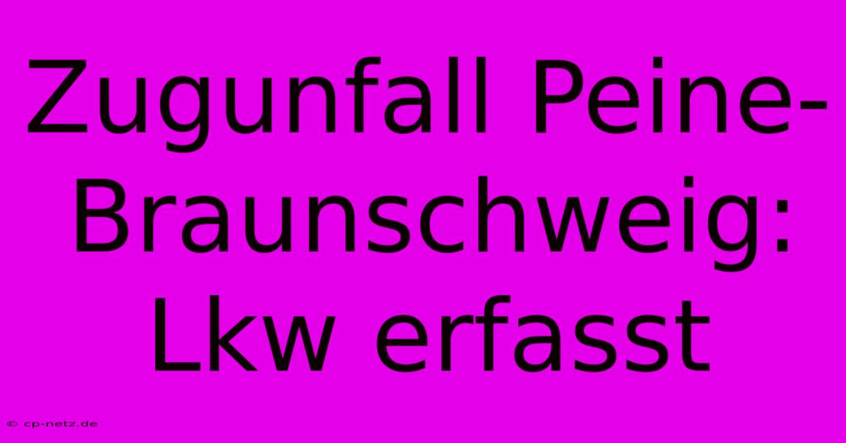 Zugunfall Peine-Braunschweig: Lkw Erfasst