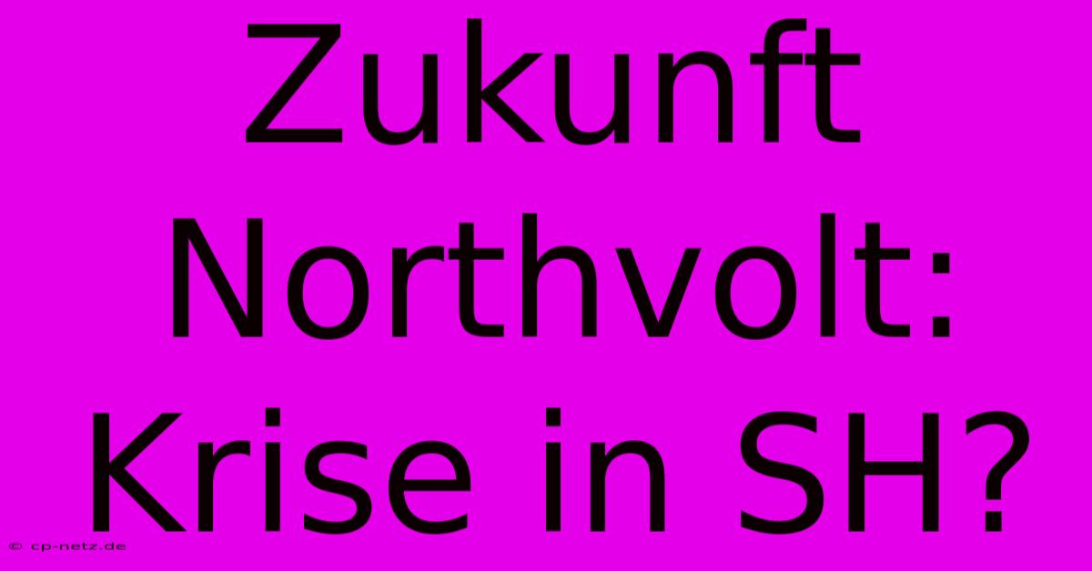 Zukunft Northvolt: Krise In SH?