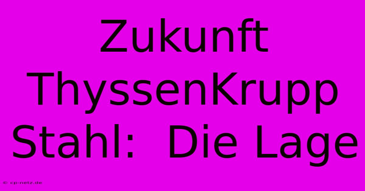 Zukunft ThyssenKrupp Stahl:  Die Lage