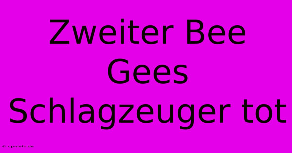 Zweiter Bee Gees Schlagzeuger Tot