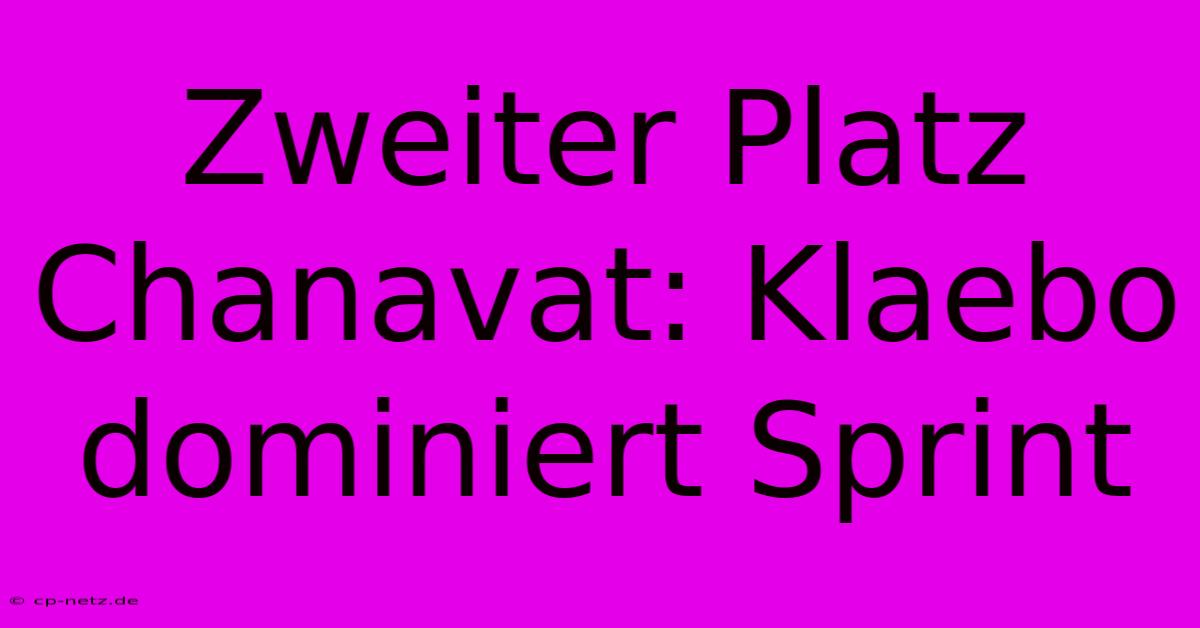 Zweiter Platz Chanavat: Klaebo Dominiert Sprint