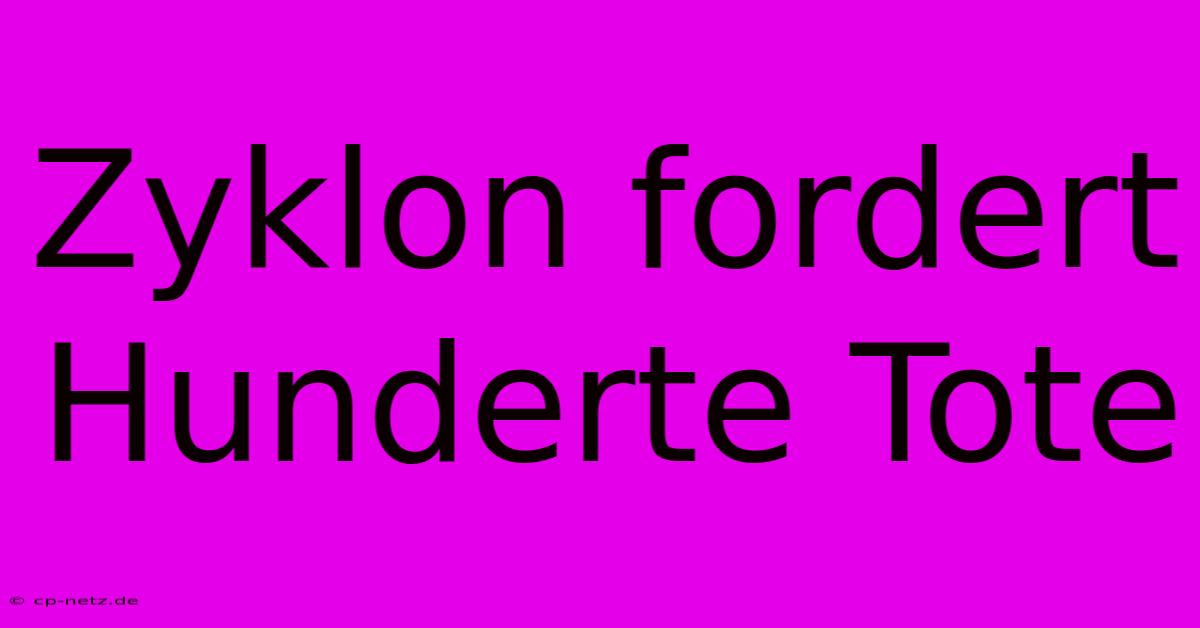 Zyklon Fordert Hunderte Tote